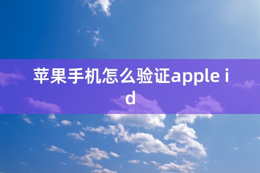 苹果手机怎么验证apple id