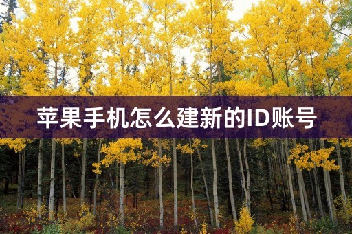 苹果手机怎么建新的ID账号