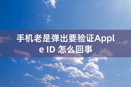 手机老是弹出要验证Apple ID 怎么回事