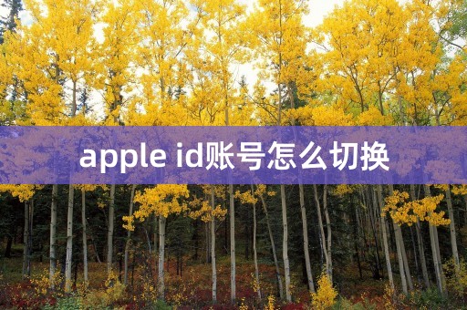 apple id账号怎么切换