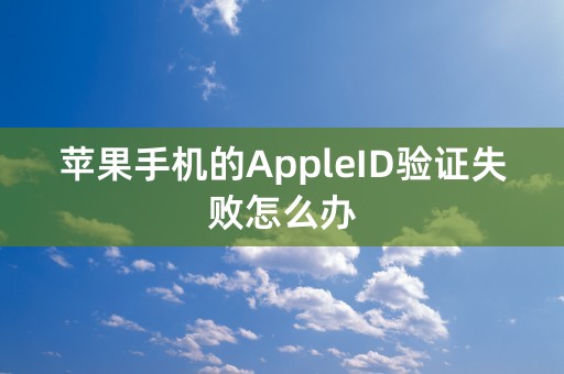 苹果手机的AppleID验证失败怎么办