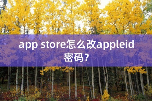 app store怎么改appleid密码？