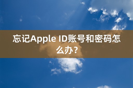 忘记Apple ID账号和密码怎么办？