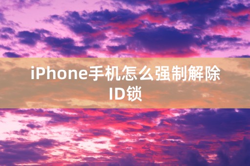 iPhone手机怎么强制解除ID锁