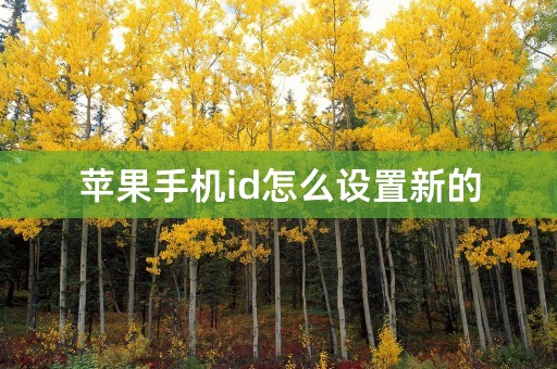 苹果手机id怎么设置新的