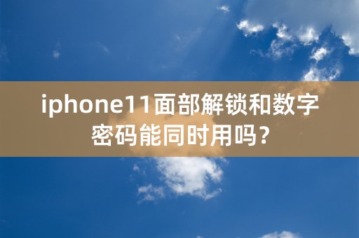 iphone11面部解锁和数字密码能同时用吗？