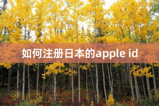 如何注册日本的apple id