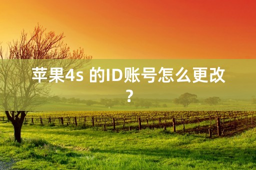 苹果4s 的ID账号怎么更改？