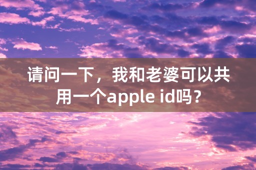 请问一下，我和老婆可以共用一个apple id吗？