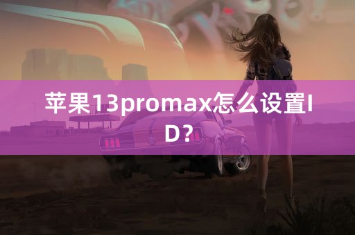 苹果13promax怎么设置ID？