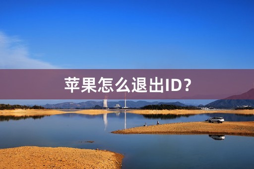 苹果怎么退出ID？