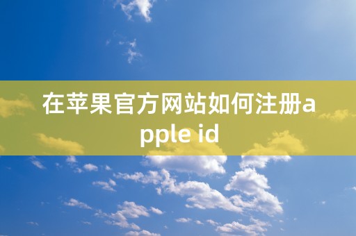 在苹果官方网站如何注册apple id