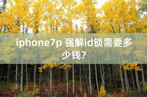 iphone7p 强解id锁需要多少钱？