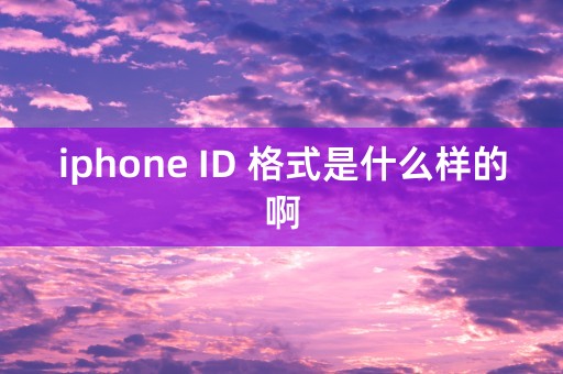 iphone ID 格式是什么样的啊