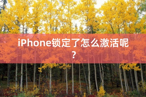 iPhone锁定了怎么激活呢？