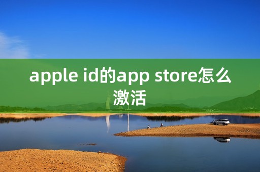 apple id的app store怎么激活