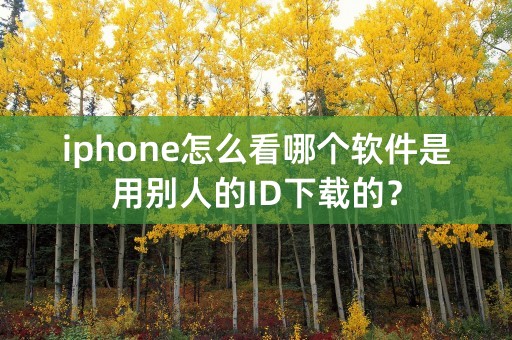 iphone怎么看哪个软件是用别人的ID下载的？