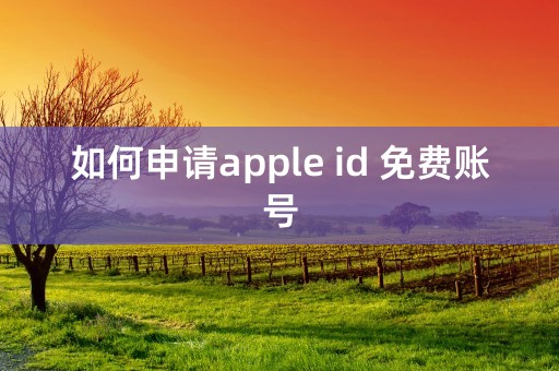 如何申请apple id 免费账号