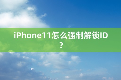 iPhone11怎么强制解锁ID？