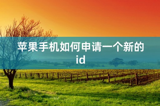 苹果手机如何申请一个新的id