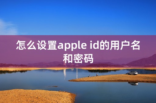 怎么设置apple id的用户名和密码