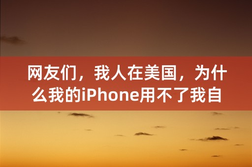 网友们，我人在美国，为什么我的iPhone用不了我自己的apple ID？