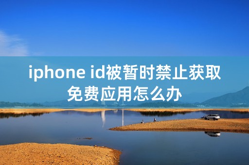 iphone id被暂时禁止获取免费应用怎么办