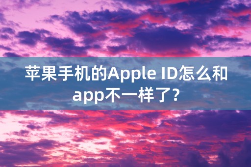 苹果手机的Apple ID怎么和app不一样了？