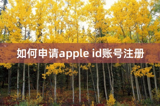 如何申请apple id账号注册