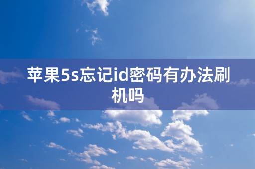 苹果5s忘记id密码有办法刷机吗