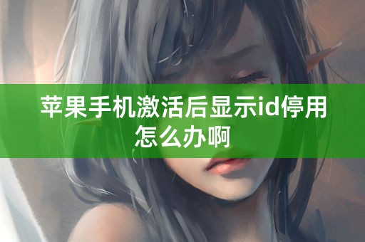 苹果手机激活后显示id停用怎么办啊