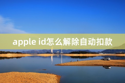 apple id怎么解除自动扣款