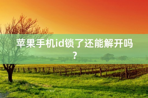 苹果手机id锁了还能解开吗？