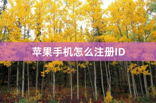 苹果手机怎么注册ID