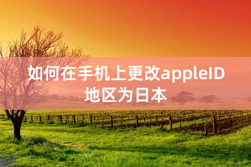 如何在手机上更改appleID地区为日本