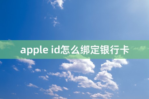 apple id怎么绑定银行卡