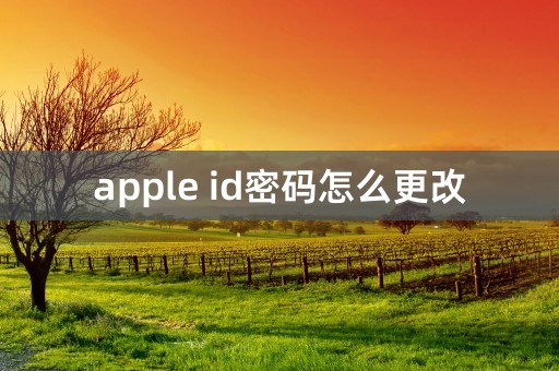 apple id密码怎么更改