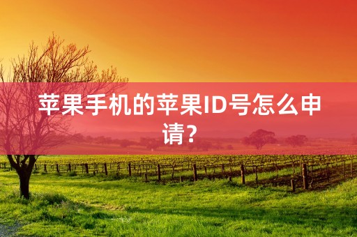 苹果手机的苹果ID号怎么申请？