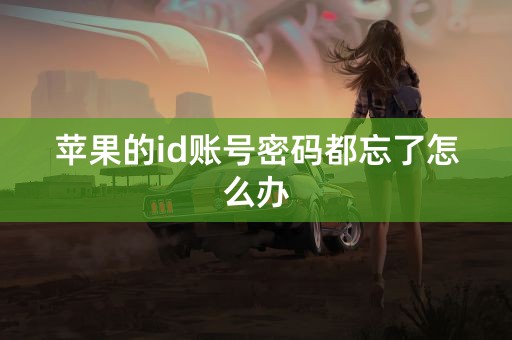 苹果的id账号密码都忘了怎么办