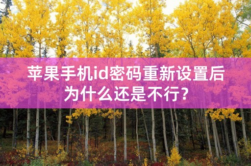 苹果手机id密码重新设置后为什么还是不行？