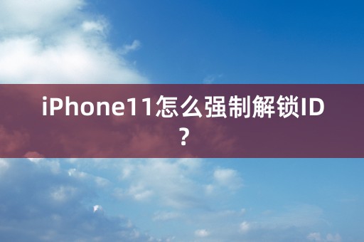 iPhone11怎么强制解锁ID？