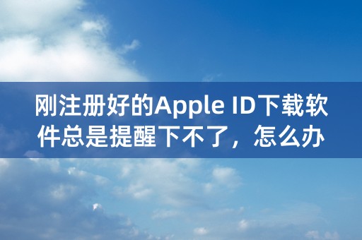 刚注册好的Apple ID下载软件总是提醒下不了，怎么办？