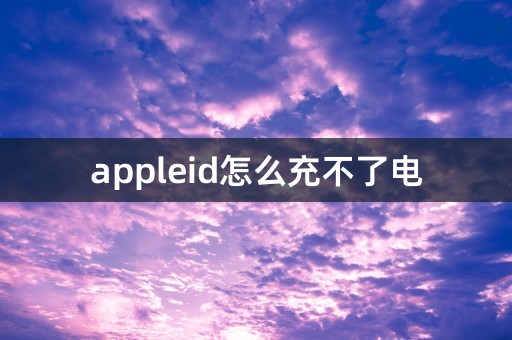 appleid怎么充不了电