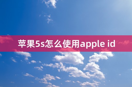 苹果5s怎么使用apple id