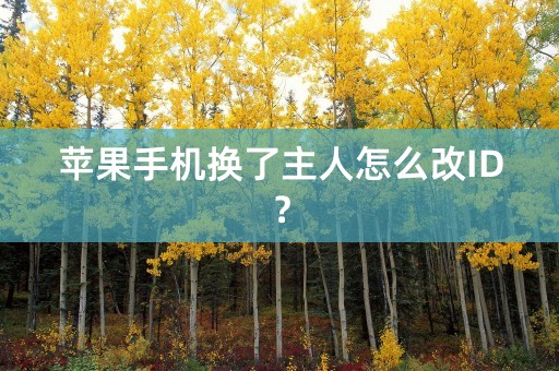 苹果手机换了主人怎么改ID？