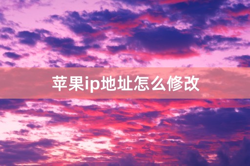 苹果ip地址怎么修改