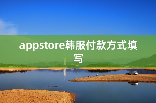 appstore韩服付款方式填写