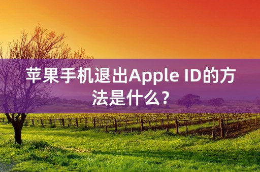 苹果手机退出Apple ID的方法是什么？