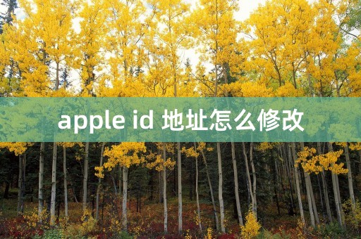 apple id 地址怎么修改