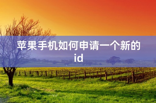 苹果手机如何申请一个新的id